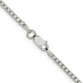 thumbnail image 4 of Auriga 925 Sterling Silver 2 mm 8 Sided Diamond-cut Box Chain Necklace for Women 26", 4 of 7