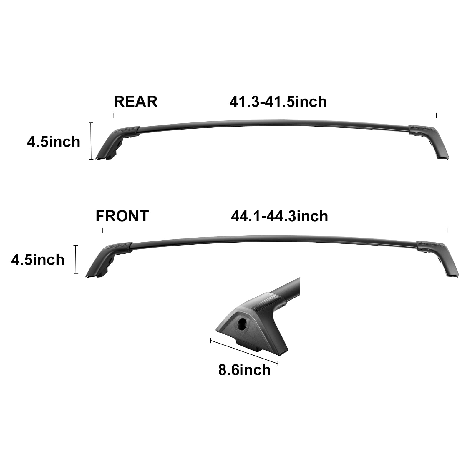 KFFKFF Cross Bars for Roof Rack, Fits Toyota RAV4 2019-2023, Supports 260lbs, Aluminum, Rust-Resistant with Locking Mechanism, Ideal for Cargo Bags, Not Suitable for Adventure/TRD Off-Road Models