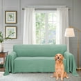 thumbnail image 5 of Sanmadrola Sofa Cover, Couch Covers for 2 Cushion Couch Sofa, Sectional Couch Covers for L Shaped Couch Cover, Living Room Sofa Throws Sofa Slipcovers for Pets, Kids (71"x 102",Loveseat, Sage), 5 of 10