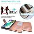 thumbnail image 5 of CoverON For Motorola Moto G Stylus 2021 Wallet Case, RFID Blocking Vegan Leather 6x Card Slot Holder Cover Flip Folio Phone Pouch, Rose Gold, 5 of 7
