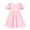Pink, variant on Toddler Girl Short Sleeve Dress Kids Summer A-Line Twirly Skater T-Shirt Dresses V-Neck Summer Beach Dress Red,11-12 Years