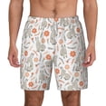 thumbnail image 2 of Picia Flower Rabbit pattern Mens Swim Trunks with Compression Liner Stretch Beach Shorts Quick Dry with Zipper Pockets No-Chafing Board Shorts-Small, 2 of 9