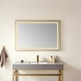 thumbnail image 3 of Vinnova Teruel 36" Rectangle Gold Aluminum Framed LED Wall Mount Bathroom Vanity Mirror, 3 of 9