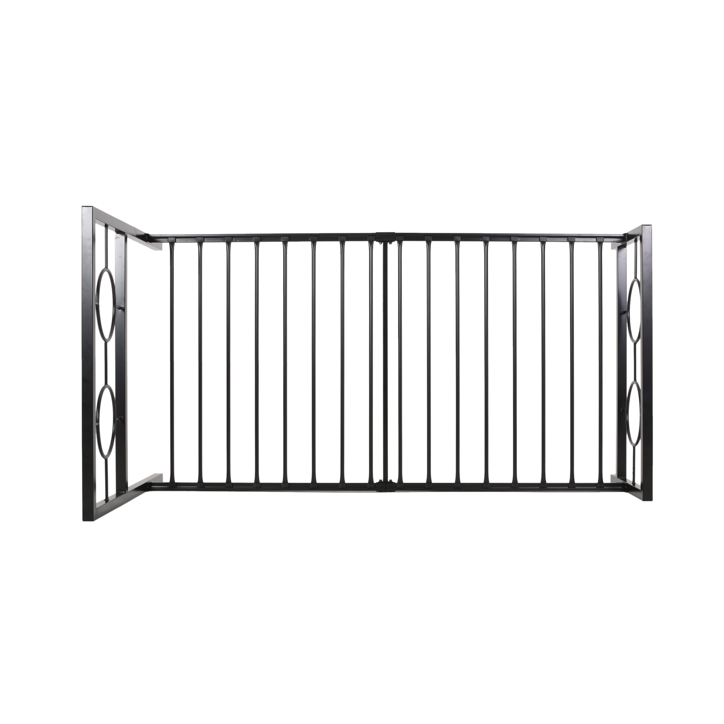 Noble House Ewelina Modern Twin-Size Iron Geometric Low-Profile Bed Frame, Flat Black