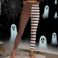 thumbnail image 4 of Dursoulink Halloween Leggings for Girls Striped Print High Waist Stretchy Soft Tights Kids Pants for School Daily Wear with Soft Polyester Fabric, 4 of 9