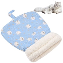 Self-Warming Cat Sleeping Bag - Enclosed Plush Pet Bed for Indoor Cats & Small Dogs, 21.6" x 17.7" Cozy Sack with Fun Cartoon Design