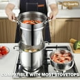thumbnail image 6 of Cooks Standard Pasta Pot 18/10 Stainless Steel 12-Quart, Spaghetti Cooker Steamer Stock Pot Multipots with Strainer Insert, Pasta Basket, Stay Cool Handles, 4-Piece, 6 of 10