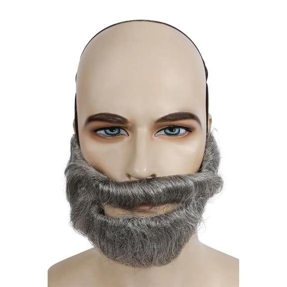 Morris Costumes LW443DBNGY Bargain Biblical Beard with Mustache for Adults - Brown & Gray