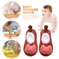 thumbnail image 4 of 1 par de calcetines de algodón cálidos para invierno para bebés, calcetines para primeros pasos para niños (oso rojo viento) Ehuebsd sin BPA, 4 of 7