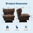 thumbnail image 4 of Sillón Acentuador Giratorio – Moderno – Giro 360° – Asiento de 30 Pulgadas – 136 kg – Sala, Dormitorio u Oficina – Cómodo, 4 of 7