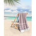 thumbnail image 2 of Paquete de 2 toallas de playa LANE LINEN para mujer, 39 x 71 cm, ladrillo cocido, 2 of 6