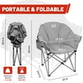 thumbnail image 3 of NAIZEA Heated Camping Chair Oversized, Outdoor Portable Folding Heated Chair, Patio Chair with 3 Heat Levels, Supports 500lb, 3 of 8
