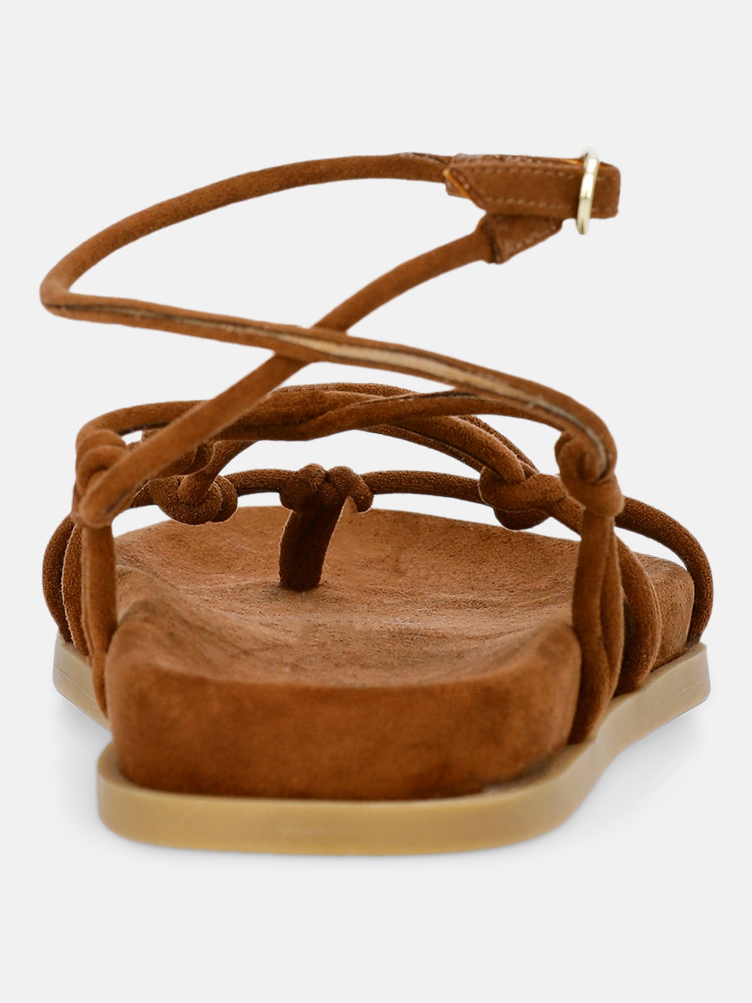 No Boundaries Faux Suede Lace Up Sandals, Women's