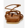 thumbnail image 3 of No Boundaries Faux Suede Lace Up Sandals, Women's, 3 of 6