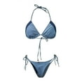 thumbnail image 1 of Traje de baño de bikini ajustable con vendaje de vaquero para mujer Conjunto de ropa de playa Fridja  nalpqowj19363, 1 of 9