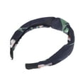 thumbnail image 5 of Unique Bargains 1 Pc Grace Lily Pattern Wide Cross Knot Headbands for Women Navy Blue, 5 of 6