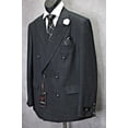 thumbnail image 4 of Mens Vitali Modern Fit Double Breasted Charcoal Textured Formal Suit, 4 of 7