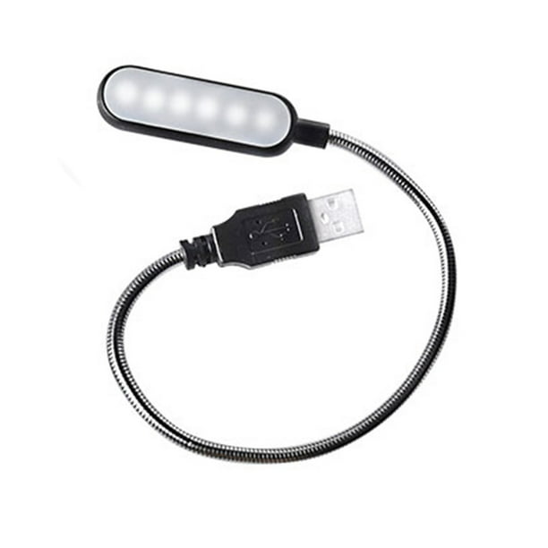 Lámpara de lectura con pinza, lámpara de escritorio con brazo flexible, plegable y recargable por USB, ideal para leer y trabajar. Pinza ajustable de 360° para dormitorio, residencia estudiantil,