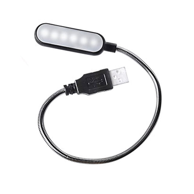 Lámpara de lectura con pinza, lámpara de escritorio con brazo flexible, plegable y recargable por USB, ideal para leer y trabajar. Pinza ajustable de 360° para dormitorio, residencia estudiantil,