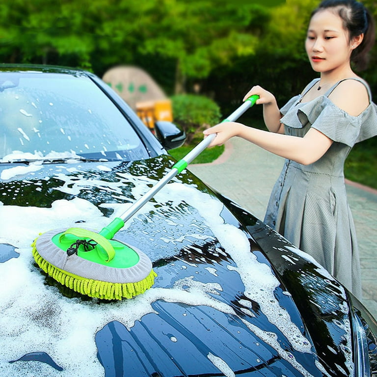 Upgrade Car Wash Brush Mop with Long Handle,Microfiber Mitt Car Cleaning  Supplie