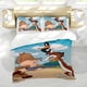 thumbnail image 5 of Pato Lucas Conjunto de sábanas temático, trío de piezas, cómodo y amigable con la piel, diseño único, regalo de decoración para el hogar para familiares, amigos y fans, 90 cm * 190 cm, 5 of 6