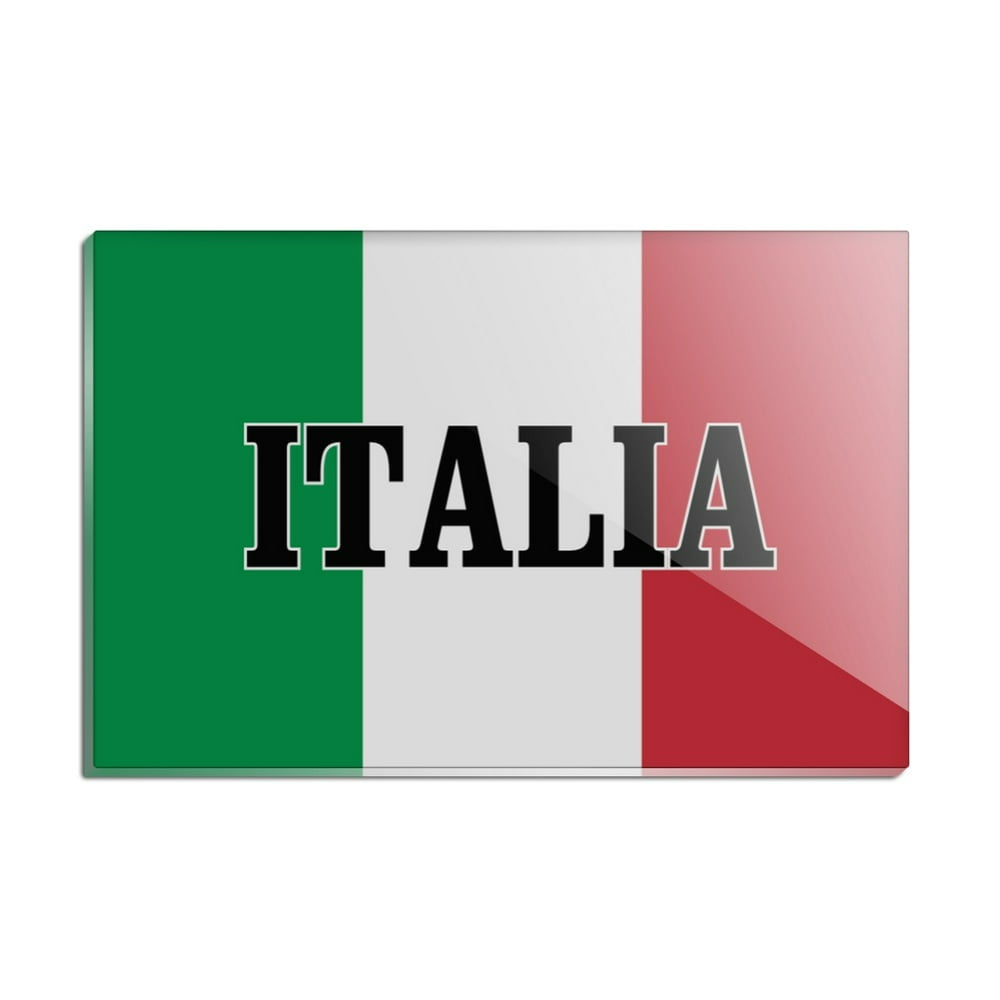 Italia Italy Italian Flag Rectangle Acrylic Fridge Refrigerator