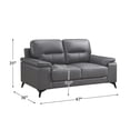 thumbnail image 7 of Pemberly Row Leather Match Loveseat in Dark Gray, 7 of 7