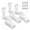 4 Pack White, variant on 4 Pack Green Flexible Gutter Downspout Extensions, Extendable 21" to 67" for Rainwater Drainage