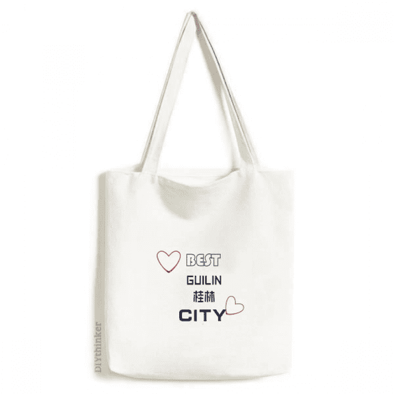 National Travel City Guilin Tote Canvas Bag Shopping Satchel Casual Handbag