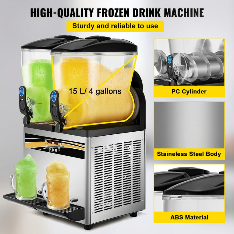 BENTISM 12L / 3.2 Gal Commercial Slushy Machine Margarita Smoothie Frozen  Drink