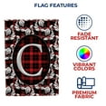 thumbnail image 5 of America Forever Elegant Red And Black Plaid Monogram C Garden Flag, 12.5 x 18 inch Double Sided, Buffalo Plaid Initial Flag, Floral Tartan Banner, Personalized Fall Winter Decor, Letter C Yard Flag, 5 of 5