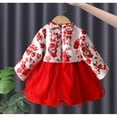thumbnail image 5 of Youmylove Toddler Kids Girls Children Hanfu Girls New Year Dress Winter Dress New Year Embroidery Tang Suit Performance Partys Outdoor Dailywear, 5 of 8