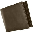 thumbnail image 5 of RFID Blocking Premium Soft Leather Men's Multi-Card Compact Center Flip Bifold Wallet Brown, 5 of 9