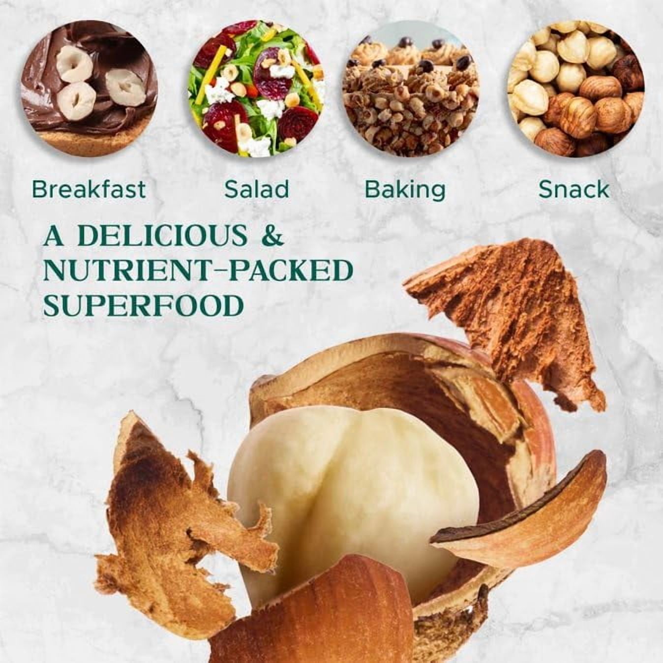 Toasted Hazelnuts, 48oz (3 lb) - Small Batch Roasted, Blanched, Non-GMO, Batch-Tested Gluten & Peanut-Free, Vegan, Keto-Friendly, No Preservatives Kosher Premium Natural I'M A NUT