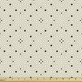 thumbnail image 1 of Abstract Fabric by the Yard, Outline Rhombuses and Brackets Contemporary and Symmetrical Layout, Decorative Upholstery Fabric for Chairs & Home Accents, Eggshell and Seal Brown by Ambesonne, 1 of 5