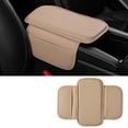thumbnail image 1 of Leather Car Armrest Cushion Cover, Universal Center Console Pad Protector with Side Storage Bag, Soft Memory Foam for Driving Comfort & Scratch Protection, 1 Piece, 1 of 8