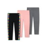 Limited Too Girls Reversbile Flip Sequin Stripe and Solid Cotton Leggings, 3-Pack, Sizes 4-16