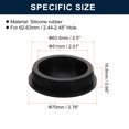thumbnail image 3 of 2 Pcs Plug Holes, Rubber Button Plug for 62-63mm/2.44-2.48" Hole, 3 of 6