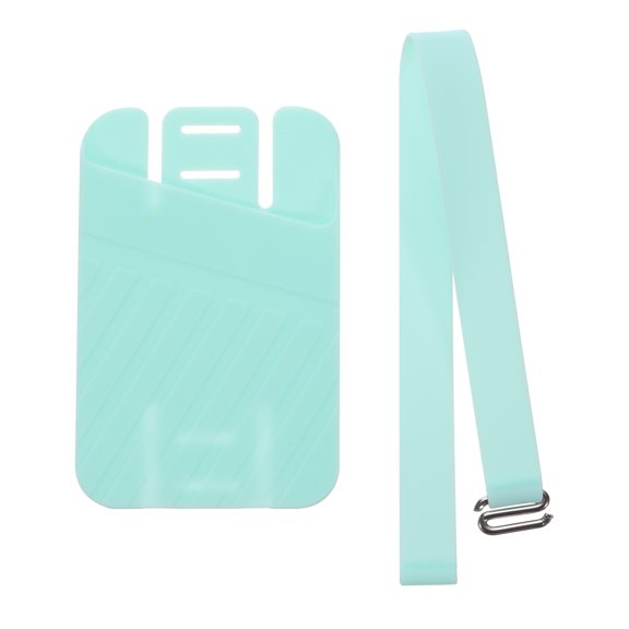 Uxcell Phone Grip Strap Wrist Strap Silicone Elastic Cord with Card Holder for Phone Case Mint Green 1Pcs