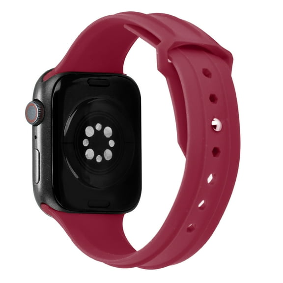 Xpm Compatible with Apple Watch Size 38/40/41mm Fashion Soft Silicone Gel Replacement Wristband Watch Band Strap for iWatch [ Burgundy ]