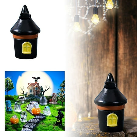 

Micro Halloween Crystal Ornament Accessories No Face Pumpkin Resin Trinket Halloween Decor Unique Pumpkin Figurine For Festive Home And Office Decoration Cartoon Figurines