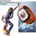 thumbnail image 2 of 【2+2Pack】 Hard PC Case Compatible with Apple Watch Series 8 Screen Protector 49mm with Tempered Glass, Waterproof , Scratch Resistant , Protect Bumper Cover for Your Sports Watch face, 2 of 5