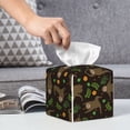 thumbnail image 6 of Sikiie Sloth Doing Yoga Leather Tissue Box Cover Square, tissue box holder, Tissue Box with Bottom Belt-5.2”x5.2”x5.2”, 6 of 7