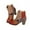 Khaki, variant on Dress Boots for Women Vintage Roman Pointed Toe High Heels Ankle Booties with Side Zipper