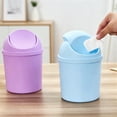 thumbnail image 5 of LAIOWEI Mini Trash Can, Desktop Waste Bin, Plastic Swing Lid Garbage Bin, Multi Function Household Trash Container for Kitchen Bathroom Office Pink 1Pcs, 5 of 6