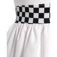 thumbnail image 4 of IBTOM CASTLE Infant Girl 1st 2nd Birthday Dress Race Car Driver Dress Flutter Sleeve Racer Fancy Dress up 9-12 Months White, 4 of 8