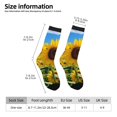 thumbnail image 2 of KLL Sky Golden Sunflower Field B Print Cool Socks Men's Women's Crew Socks Funny Crazy Novelty Stockings, 2 of 6