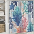 thumbnail image 6 of Orinice  Shower Curtain,Nautical Coastal Shower Curtains for Bathroom Ocean Beach Seashell Starfish Shower Curtain Sets Marine Underwater Fabric Waterproof Bathroom Curtain Decor  36x72, 6 of 7