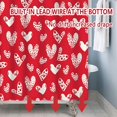 thumbnail image 4 of Happy Mother''s Day Shower Curtain with Hooks White and Red Love Heart Shower Curtain for Mother Day Festival Style Bathroom Decorative Waterproof Polyester Fabric, 36x72 Inch, 4 of 6