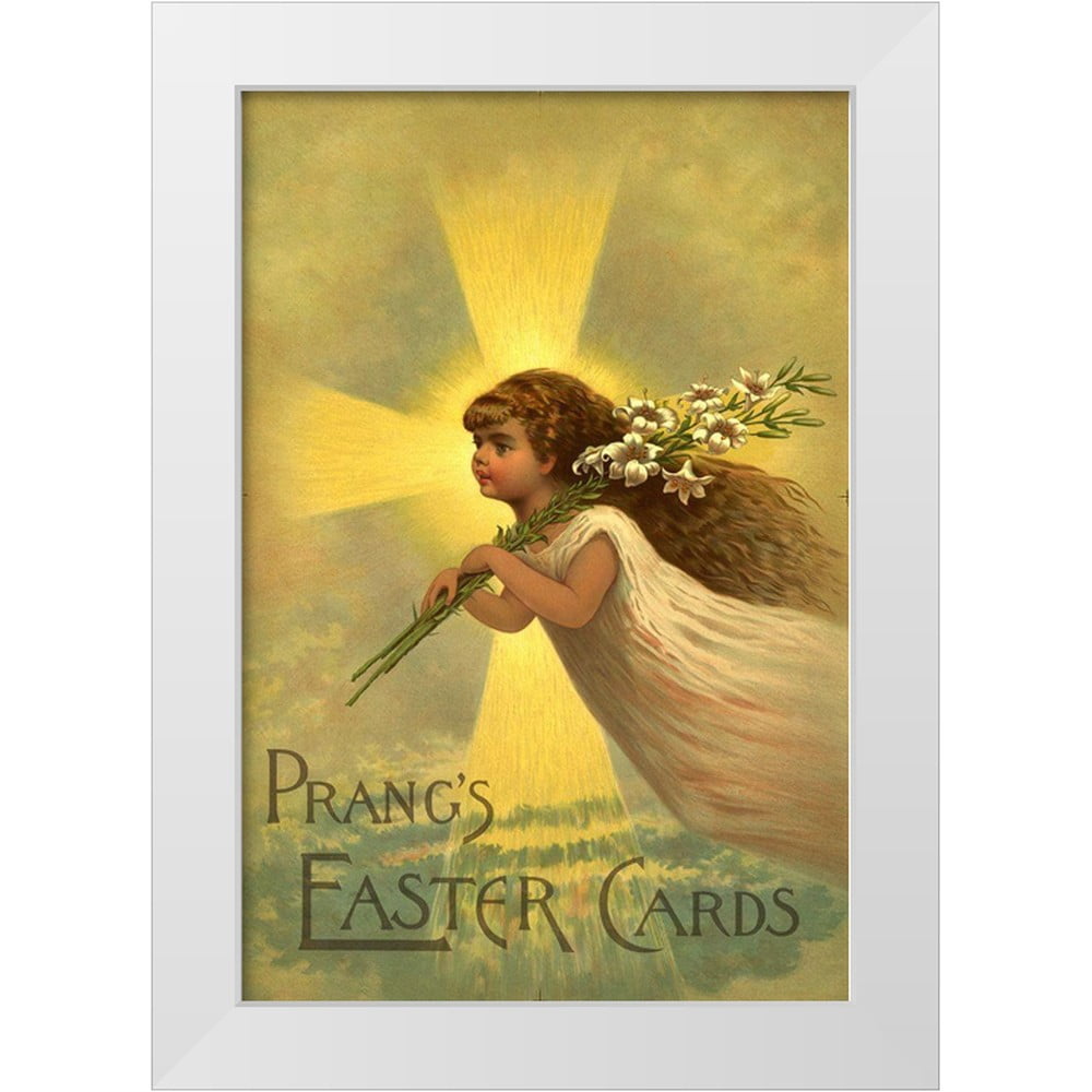 Vintage Apple Collection 23x32 White Modern Wood Framed Museum Art Print Titled - Easter Cards